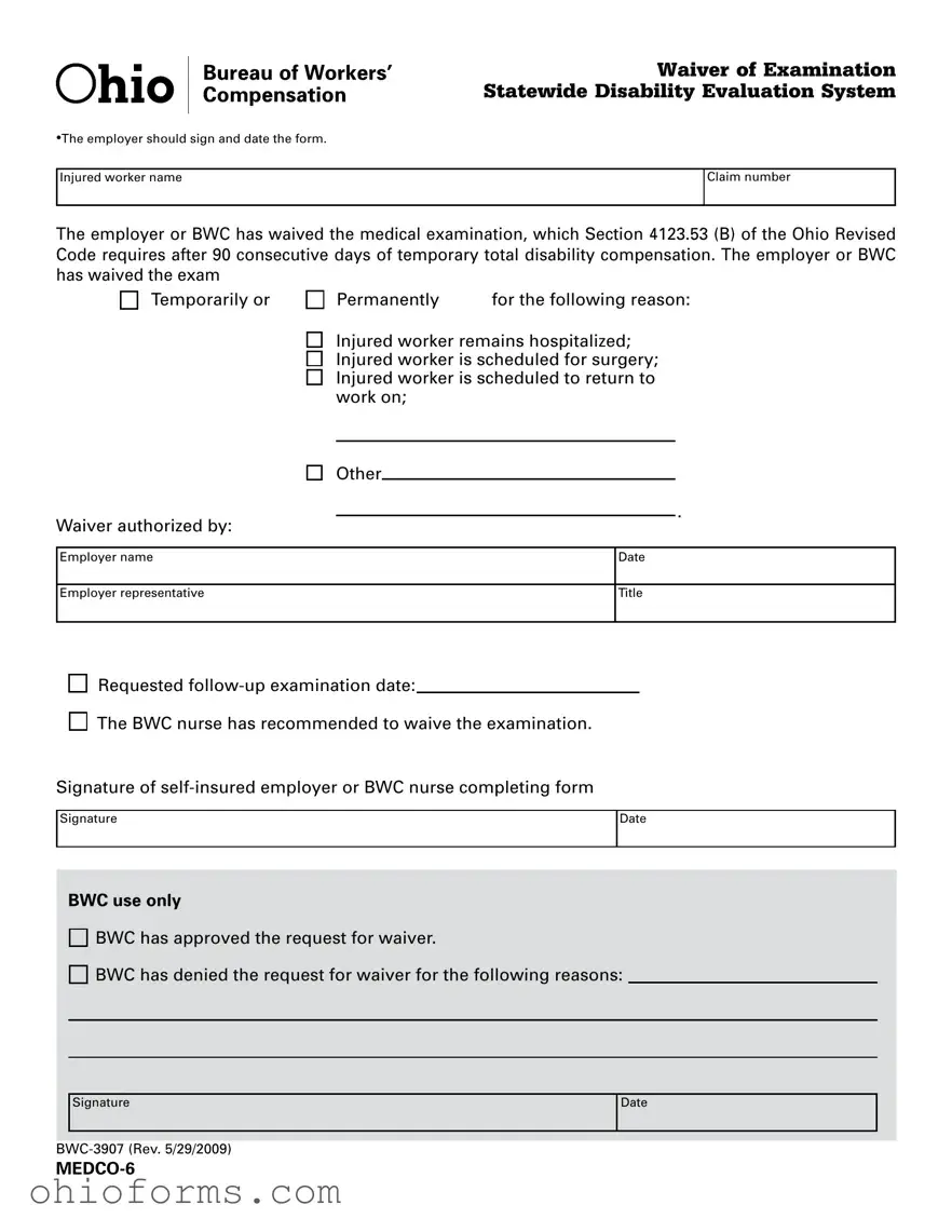 Free Ohio Bwc 3907 Template
