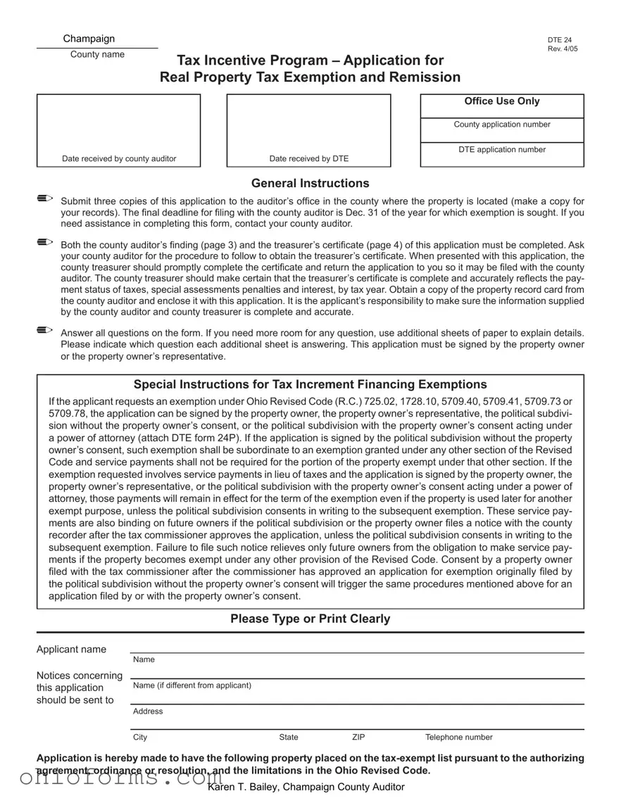 Free Ohio Dte 24 Template