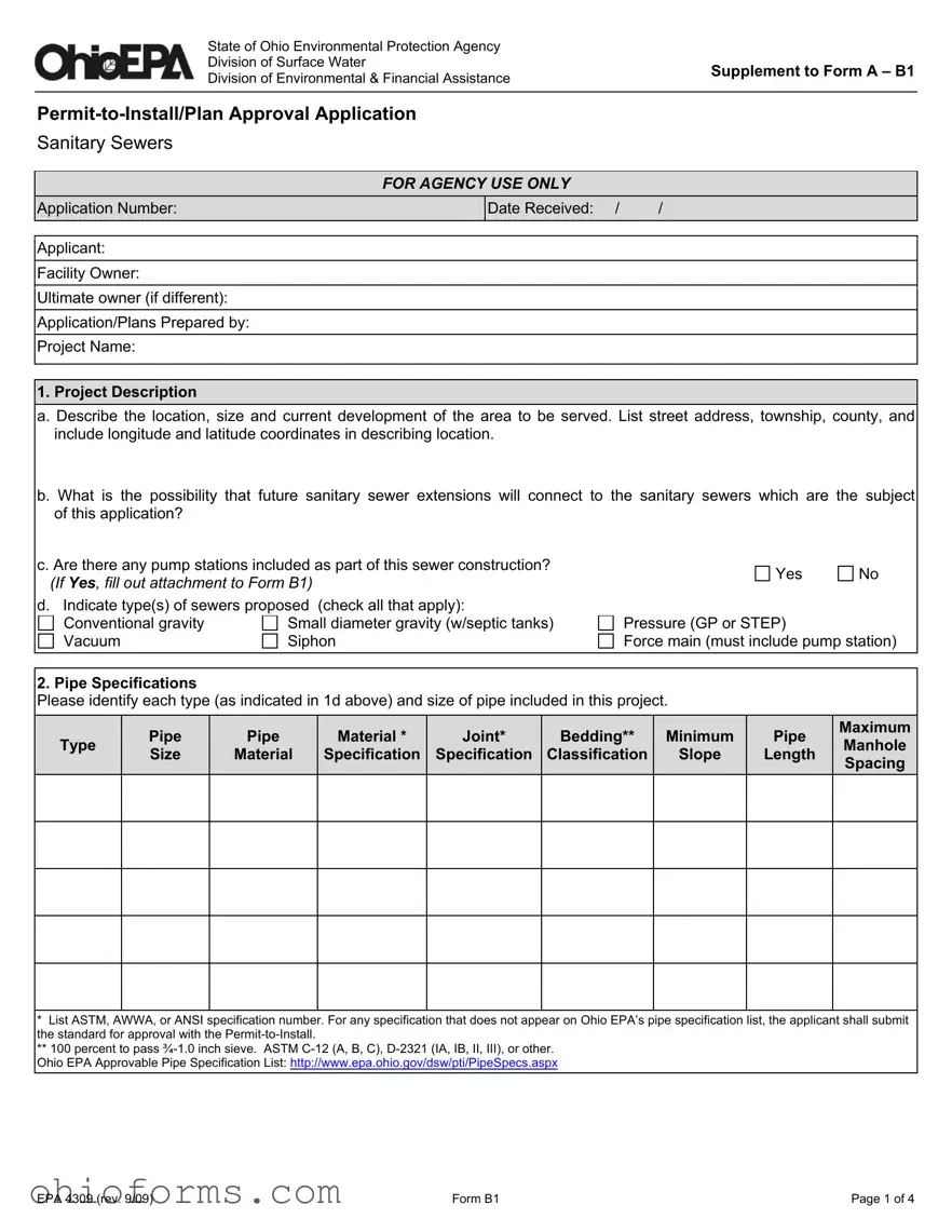 Free Ohio Epa 4309 Template