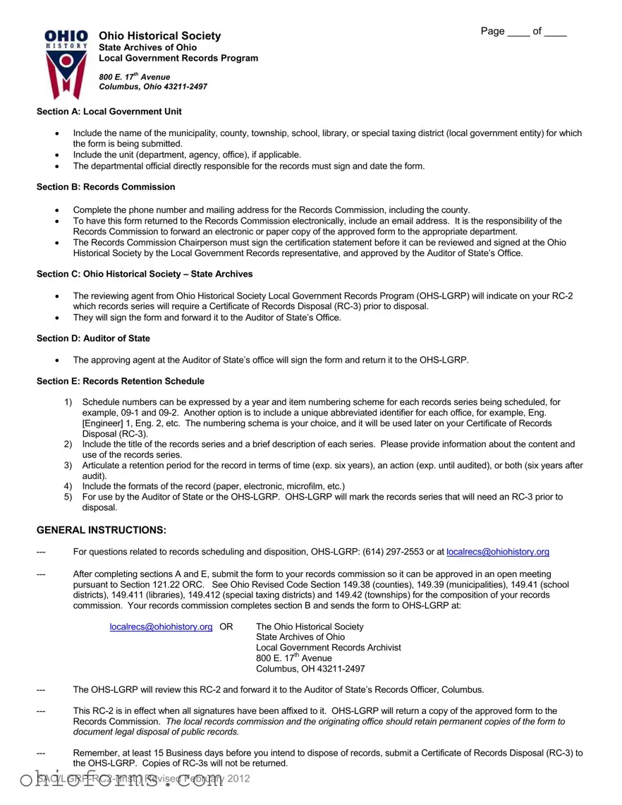 Free Ohio Historical Society Template