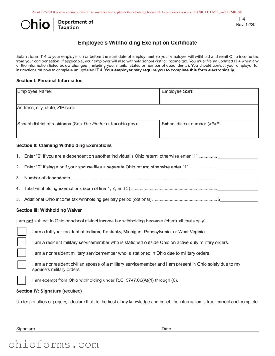 Free Ohio It 4 Template