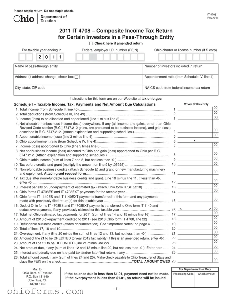 Free Ohio It 4708 Template