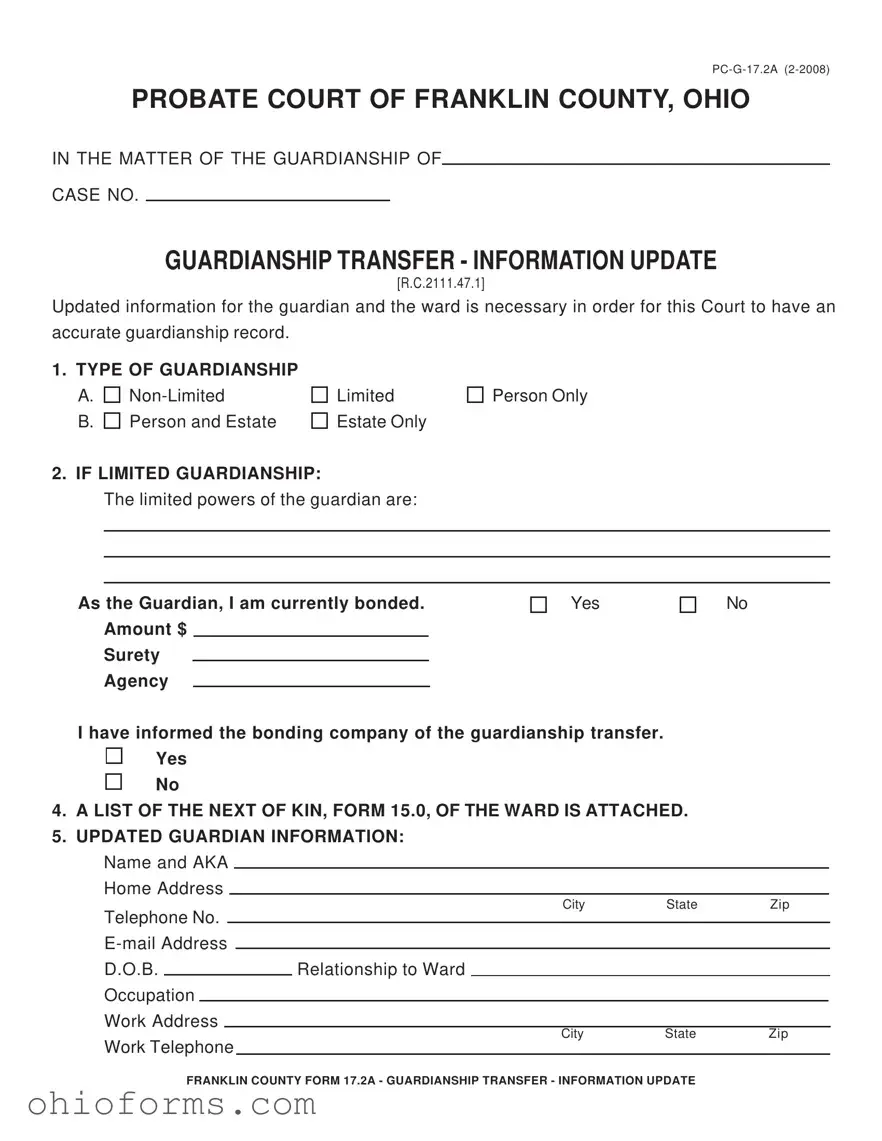 Free Ohio Pc G 17 2A Template