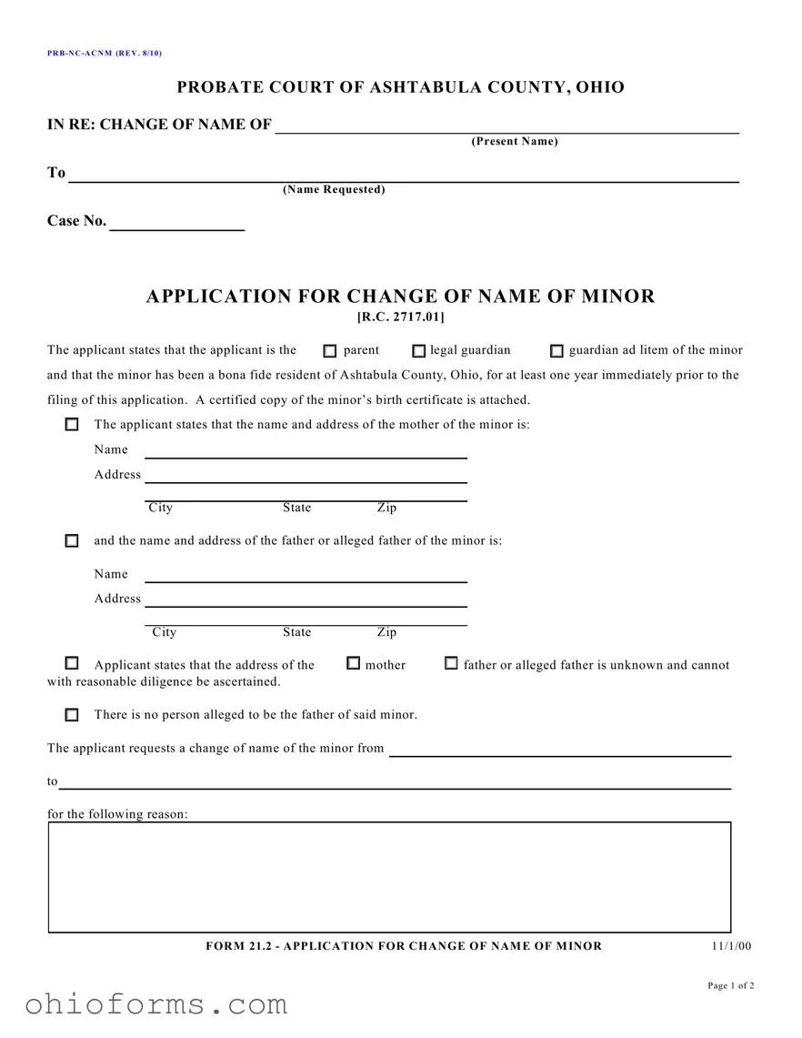 Free Ohio Prb Nc Acnm Template