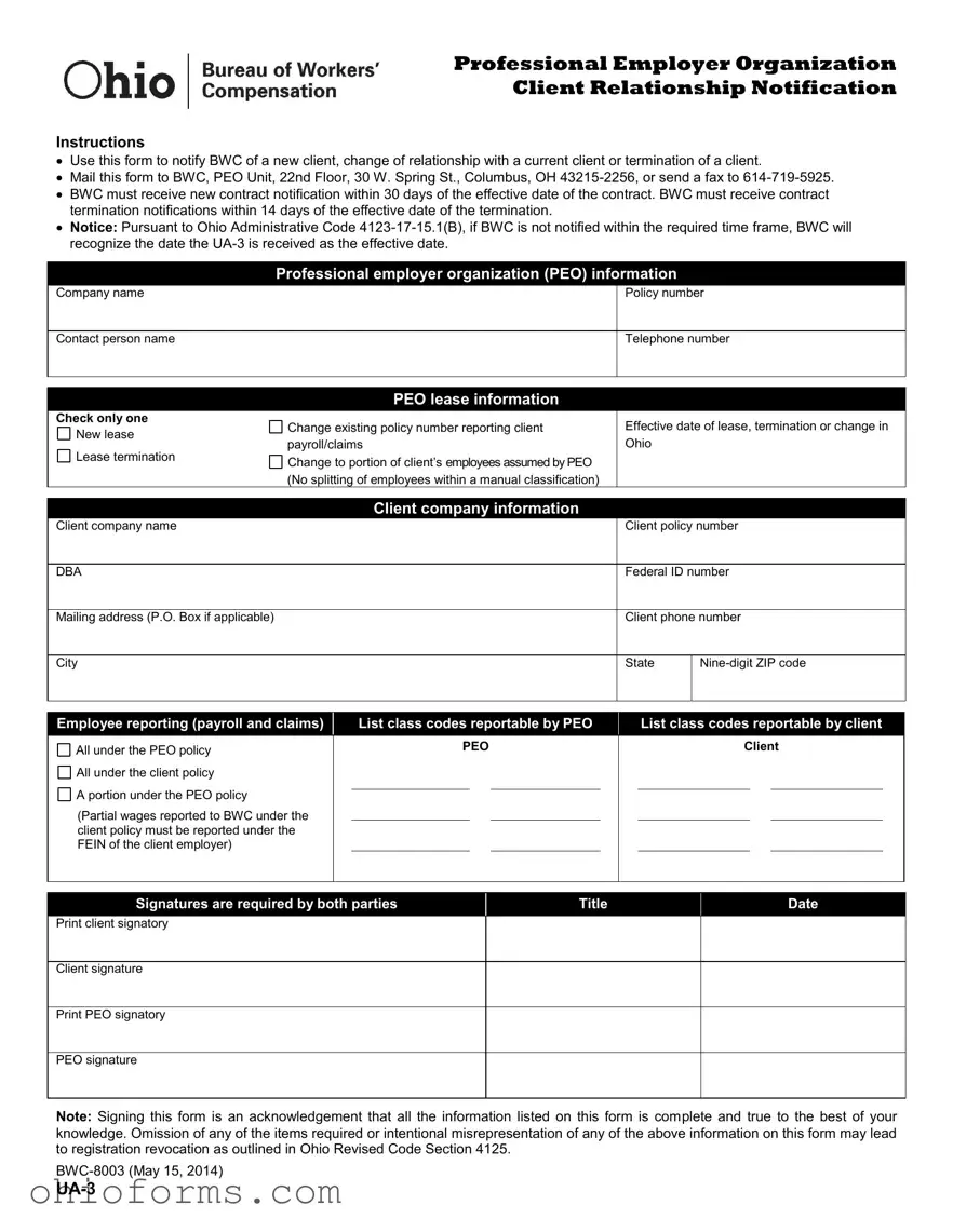 Free Ohio Ua 3 Template