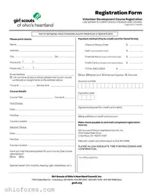 Free Girl Scout Registration Ohio Template