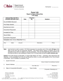 Free Ohio 3 Q Template