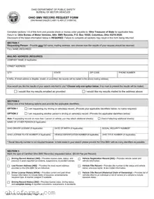 Free Ohio Bmv 1173 Template