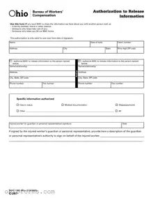 Free Ohio Bwc 1389 Template