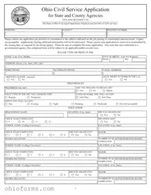 Free Ohio Civil Service Template
