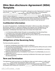 Attorney-Verified  Non-disclosure Agreement Template for Ohio