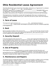 Attorney-Verified  Residential Lease Agreement Template for Ohio