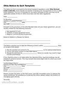 Attorney-Verified  Notice to Quit Template for Ohio