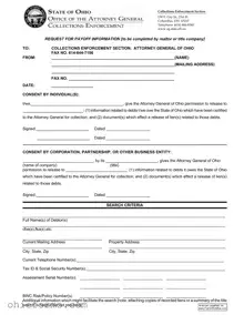 Free Ohio Payoff Template