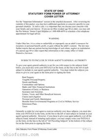 Free Ohio Power Statutory Template