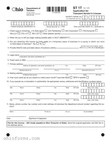 Free Ohio St 1T Template